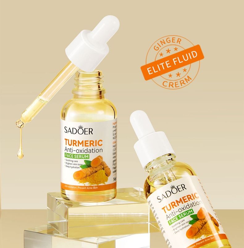 SADOER Turmeric 3-in-1 Skincare Set for Acne, Dark Spots & Glowing Skin | Face Toner, Face Serum & Face Cream