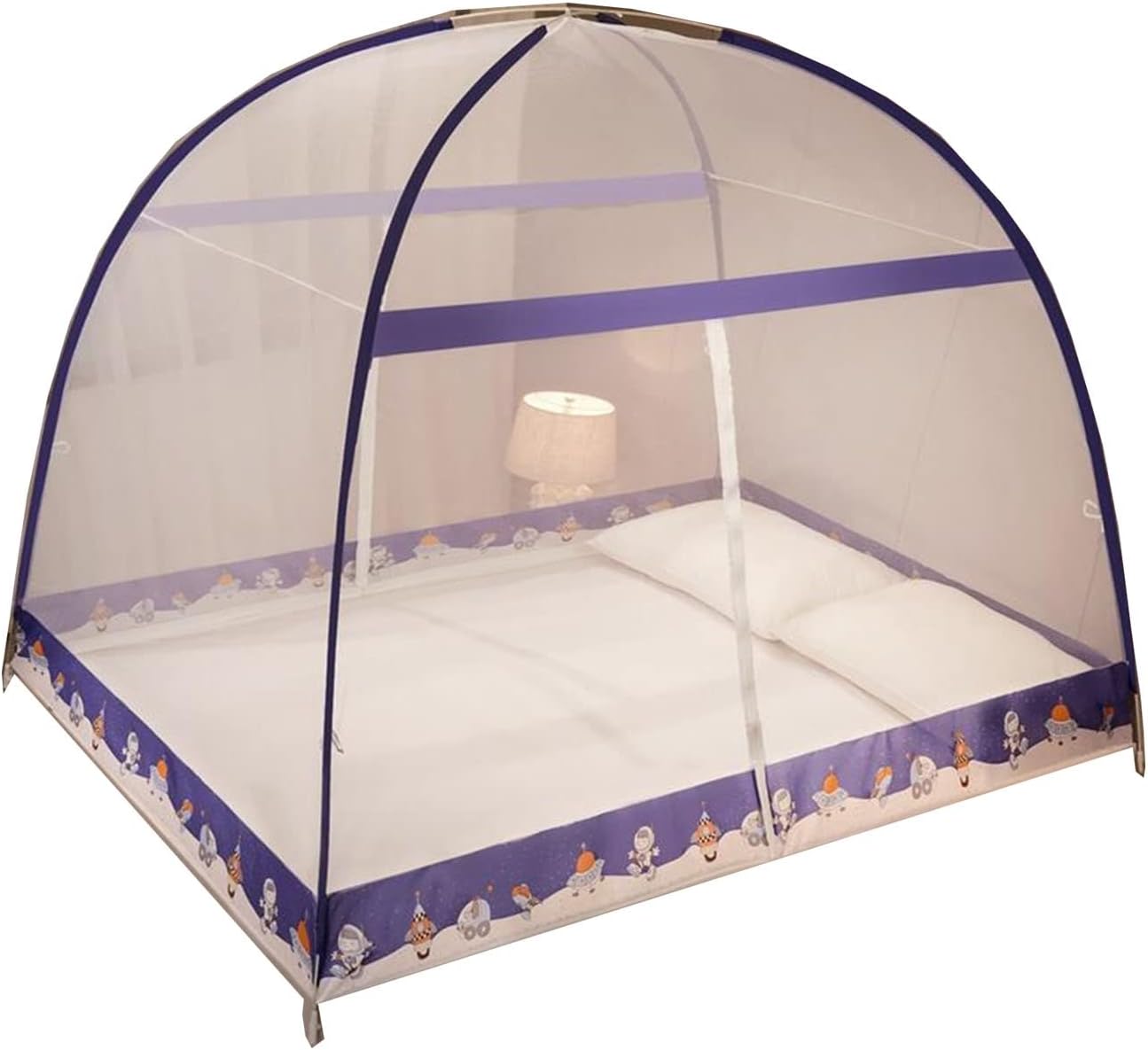 Mosquito net, Self-Standing Pop-Up Mosquito Net，5 Seconds Get Install, with Bottom for Bed and for Camping, Folding Portable Design