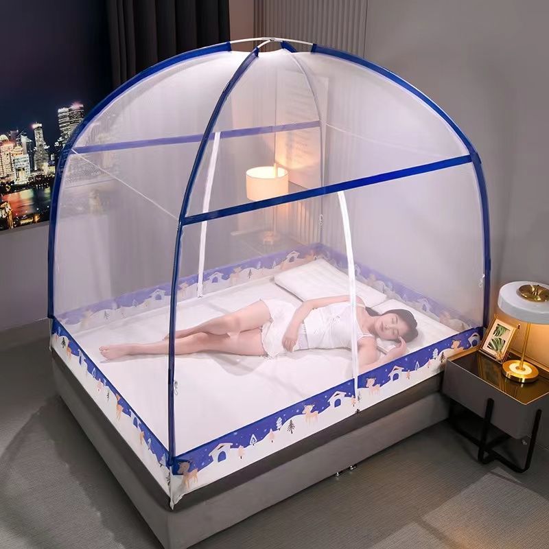 Mosquito net, Self-Standing Pop-Up Mosquito Net，5 Seconds Get Install, with Bottom for Bed and for Camping, Folding Portable Design