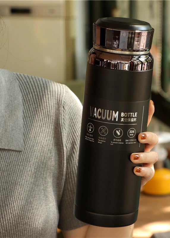 1000ml Stainless Steel Vaccum Thermos bottle |Diamond Thermos Flask |SS304|for Tea Coffee Hotwater for 24Hours for School Office Travel Home Leak Proof |BPA Free 100%