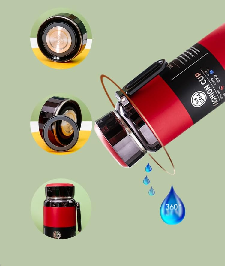 1000ml Stainless Steel Vaccum Thermos bottle |Diamond Thermos Flask |SS304|for Tea Coffee Hotwater for 24Hours for School Office Travel Home Leak Proof |BPA Free 100%
