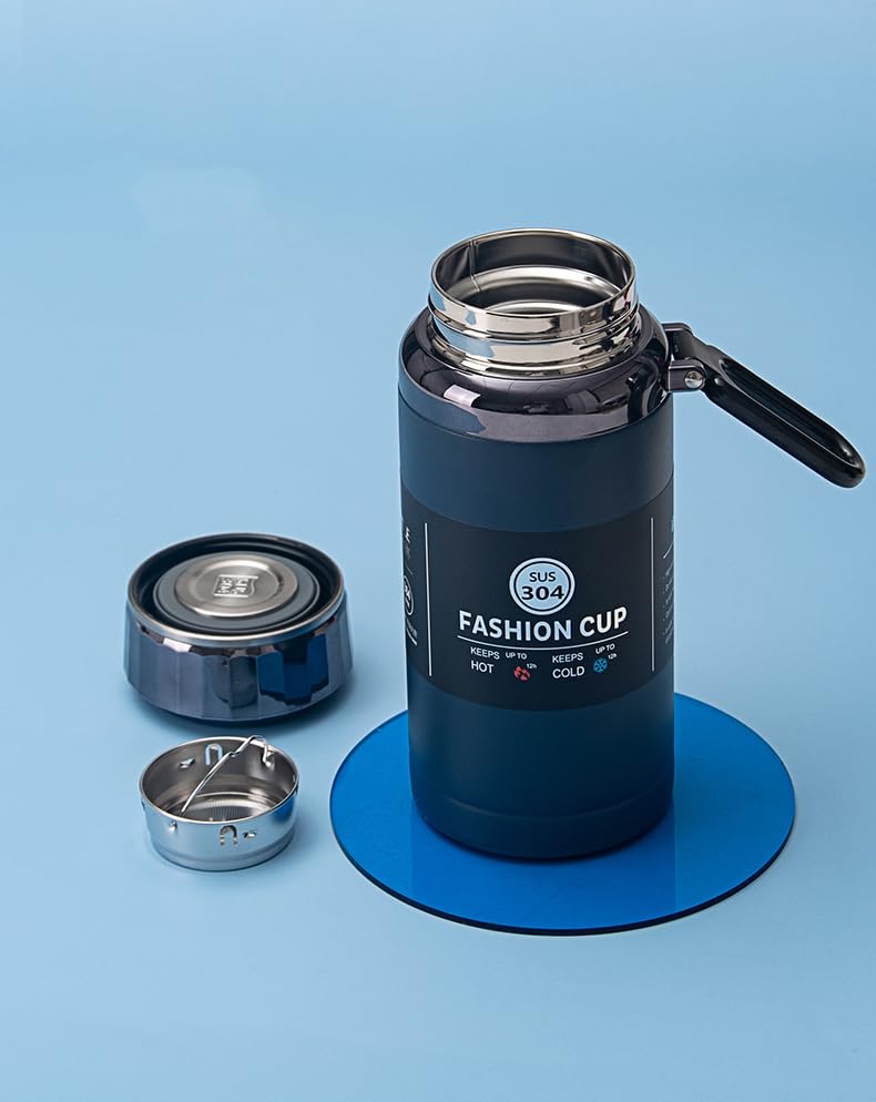 1000ml Stainless Steel Vaccum Thermos bottle |Diamond Thermos Flask |SS304|for Tea Coffee Hotwater for 24Hours for School Office Travel Home Leak Proof |BPA Free 100%
