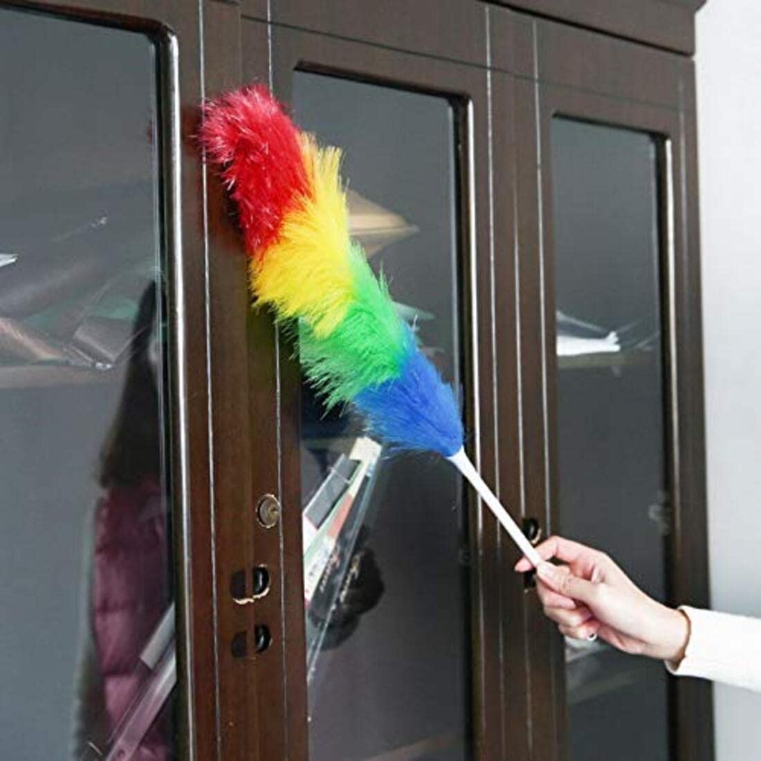 Multi-coloured Static duster stick for cleaning dust and cobwebs | Colorful Feather Duster | Microfiber Duster for Cleaning | DUSTING Stick | DUSTING Brush