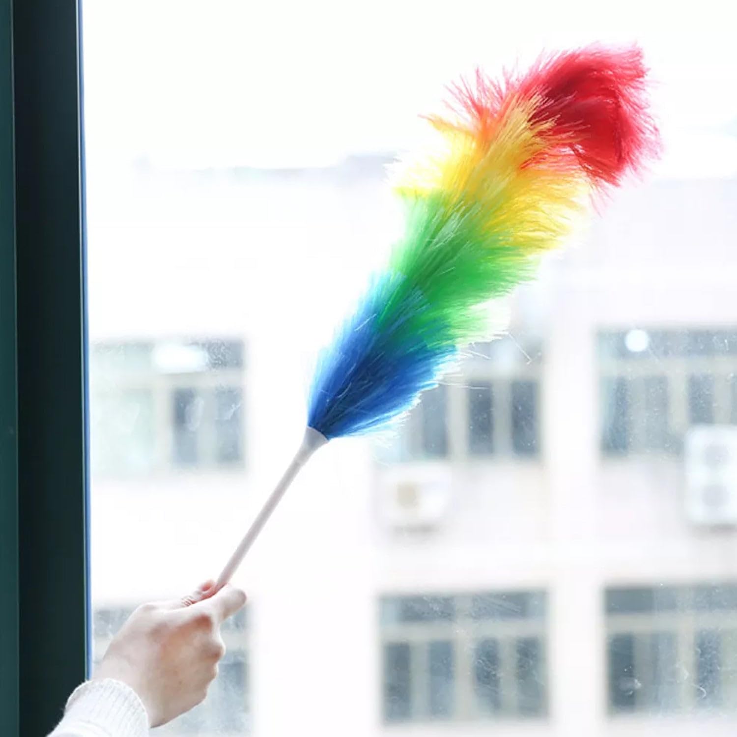 Multi-coloured Static duster stick for cleaning dust and cobwebs | Colorful Feather Duster | Microfiber Duster for Cleaning | DUSTING Stick | DUSTING Brush