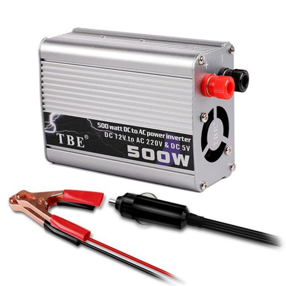 TBE POWER INVERTER DC 12V TO AC 220V 500W Modified Sine Wave Portable Automotive Power Inverter Charger Converter Adapter