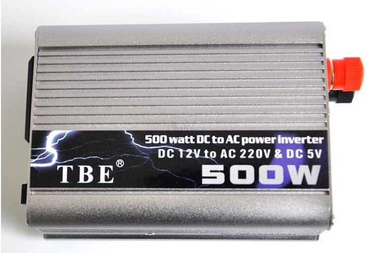 TBE POWER INVERTER DC 12V TO AC 220V 500W Modified Sine Wave Portable Automotive Power Inverter Charger Converter Adapter