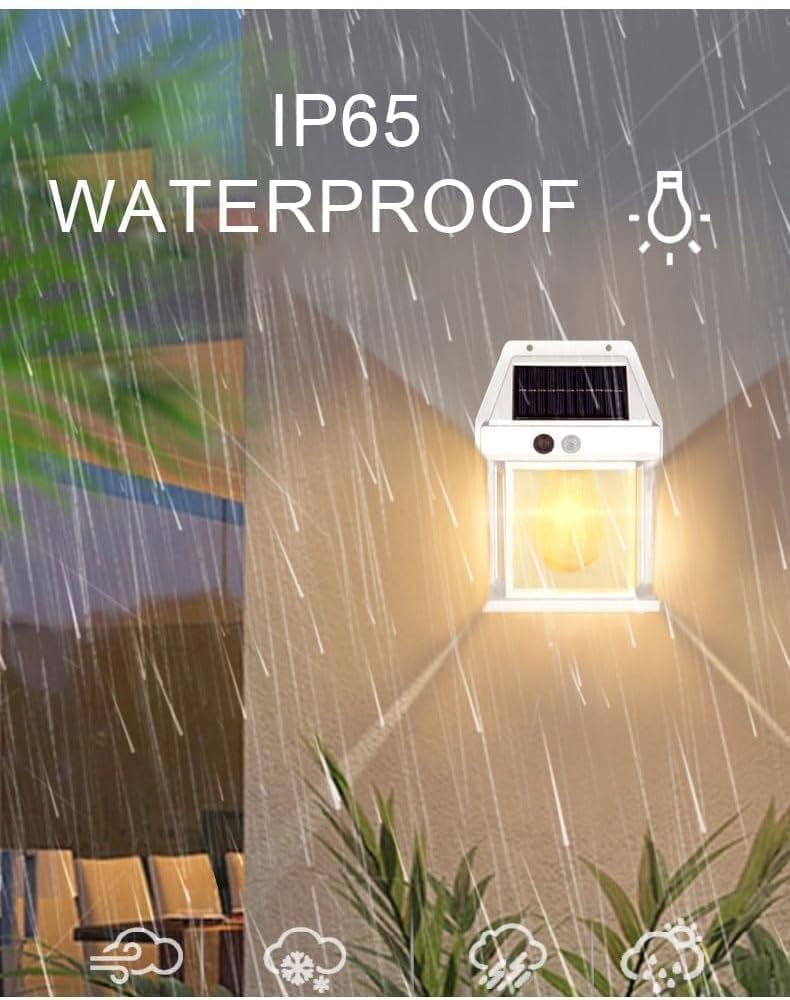 SOLAR INTERACTION WALL LAMP 888 | Outdoor Solar Power Lamp, Waterproof Outdoor Solar Motion Sensors Wall Lights, Fence Lights Solar, Exterior Wall Mount Lighting for Patio Yard