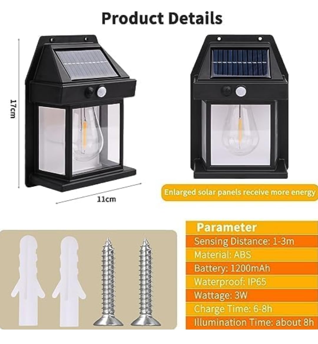 SOLAR INTERACTION WALL LAMP 888 | Outdoor Solar Power Lamp, Waterproof Outdoor Solar Motion Sensors Wall Lights, Fence Lights Solar, Exterior Wall Mount Lighting for Patio Yard