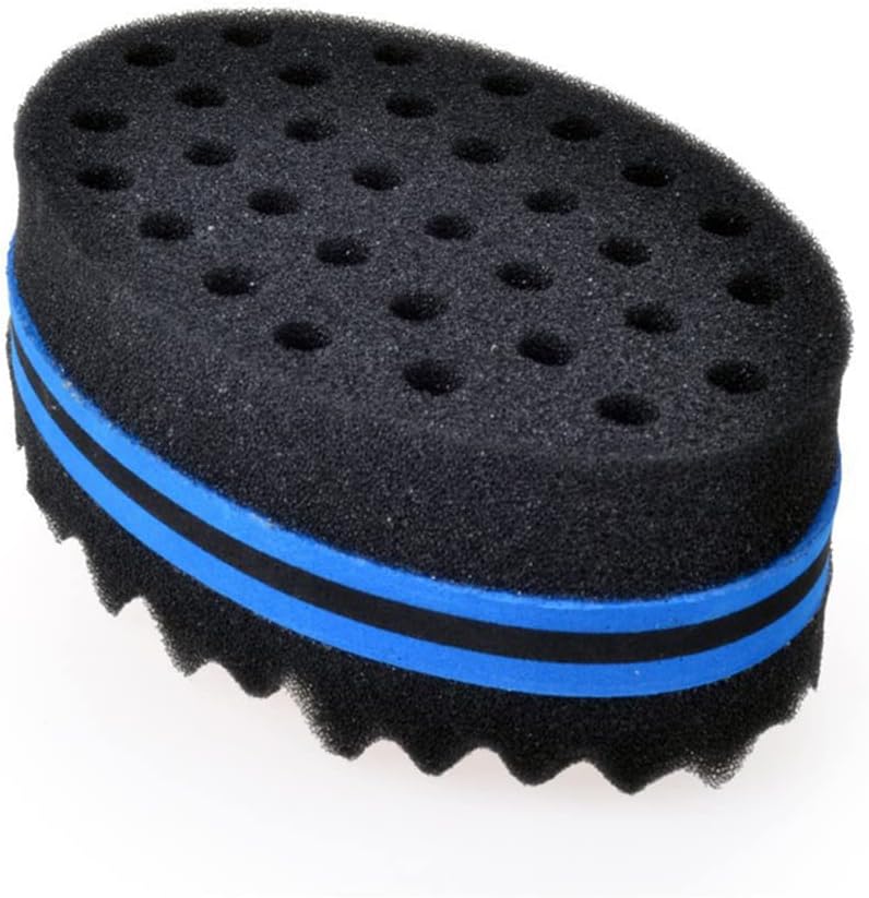 Magic Twist Sponge for Dreadlocks, Afro Coils, and Curls - Two Sides with Big and Small Holes, Foam Wave Brush for Men, Women, Boys, and Girls with Long or Short Hair by Hair Sponge