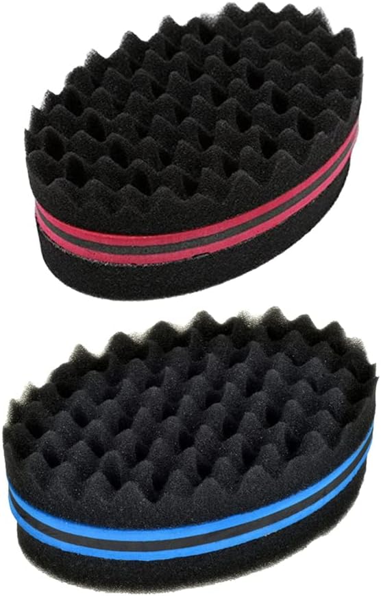 Magic Twist Sponge for Dreadlocks, Afro Coils, and Curls - Two Sides with Big and Small Holes, Foam Wave Brush for Men, Women, Boys, and Girls with Long or Short Hair by Hair Sponge