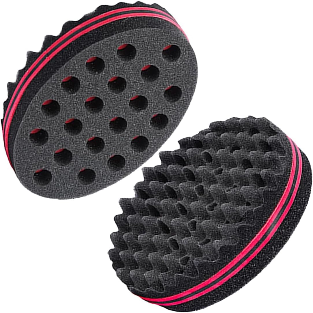 Magic Twist Sponge for Dreadlocks, Afro Coils, and Curls - Two Sides with Big and Small Holes, Foam Wave Brush for Men, Women, Boys, and Girls with Long or Short Hair by Hair Sponge