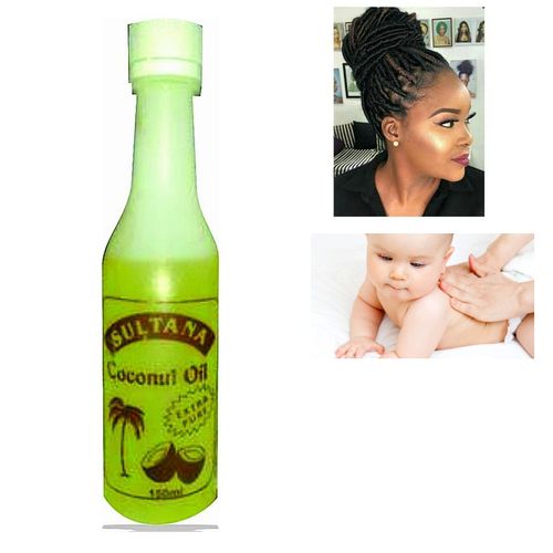 SULTANA Coconut Oil 150ml For Hair & Skin Care | Sultana, Organic Cold Pressed Virgin Coconut Oil | Sultana extra pure coconut oil is extracted from coconut pulp suitable for hair care