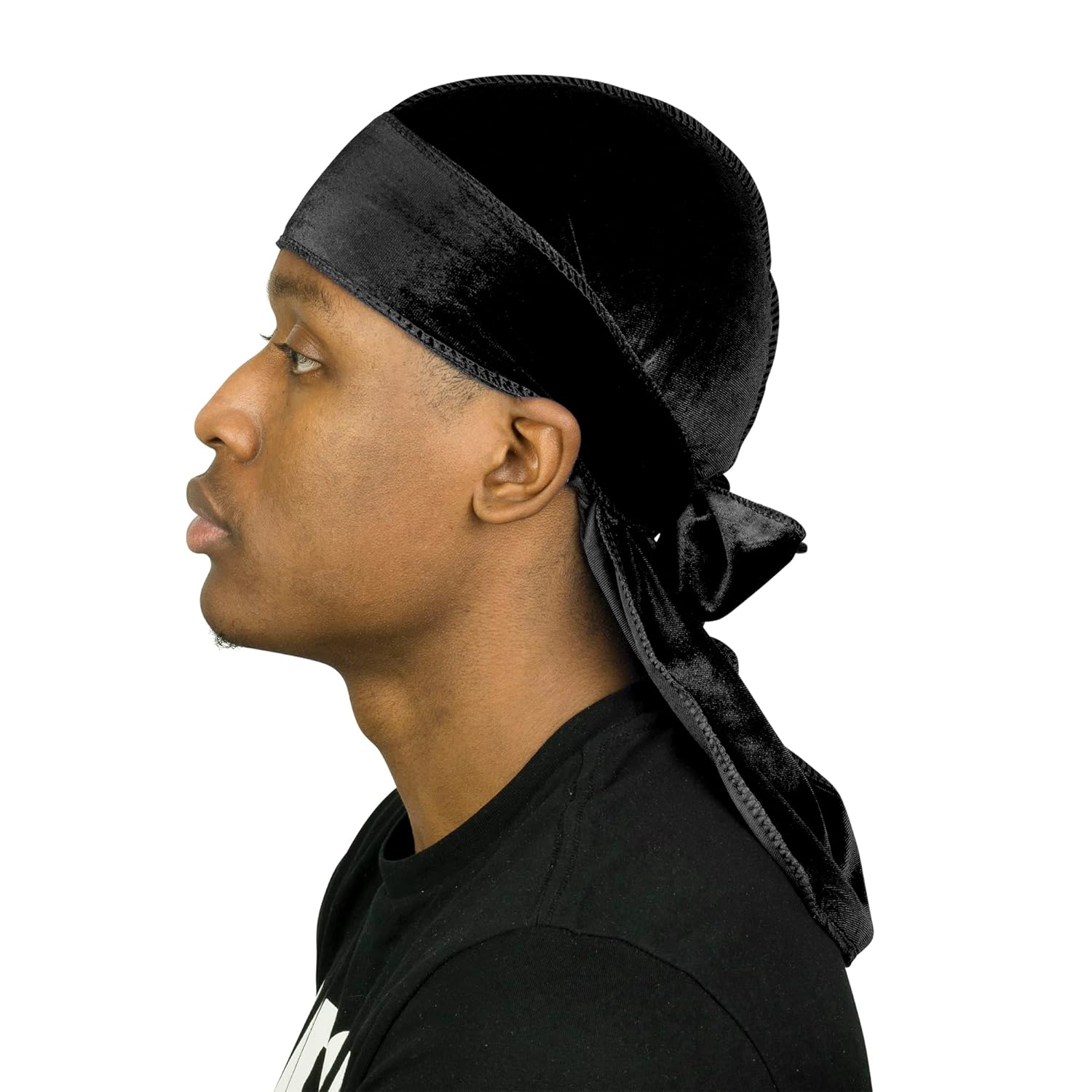 Smooth Velvet Durag for Men & Women, Long Double Wide Straps, Premium Velvet Durag for Men and Women - Ultra Soft and Comfortable | Custom Hair Styling for 360 Waves, Curls, Dreadlocks