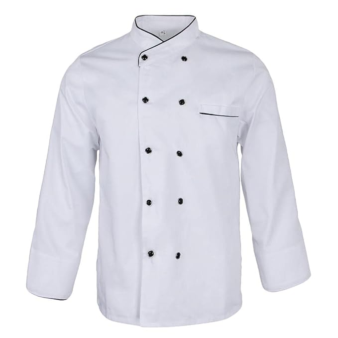 Chef Jacket + Hat | Full Sleeve Chef Coat For Men & Women Blended Cotton Relaxed Chef Coat For Men and Women Cooking Uniform Chef  For kitchen Dress Cooking Uniform