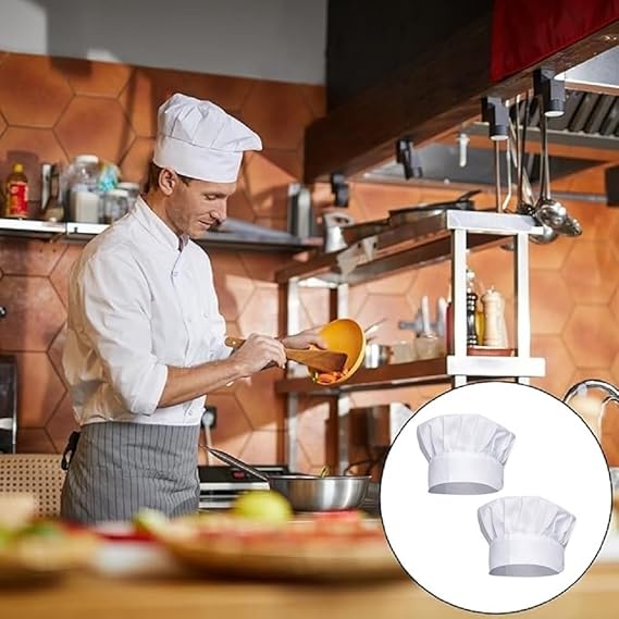 Chef Jacket + Hat | Full Sleeve Chef Coat For Men & Women Blended Cotton Relaxed Chef Coat For Men and Women Cooking Uniform Chef  For kitchen Dress Cooking Uniform