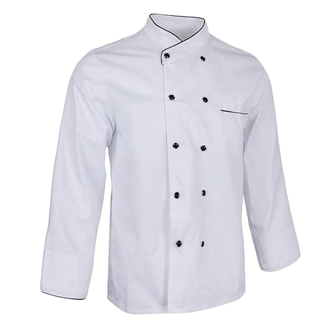 Chef Jacket + Hat | Full Sleeve Chef Coat For Men & Women Blended Cotton Relaxed Chef Coat For Men and Women Cooking Uniform Chef  For kitchen Dress Cooking Uniform