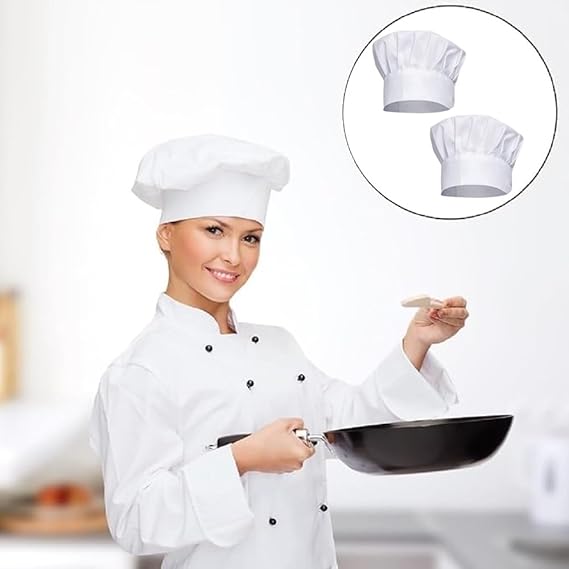 Chef Jacket + Hat | Full Sleeve Chef Coat For Men & Women Blended Cotton Relaxed Chef Coat For Men and Women Cooking Uniform Chef  For kitchen Dress Cooking Uniform