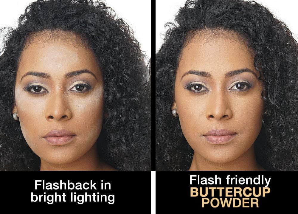 Sacha Buttercup Setting Makeup Powder | Sacha Cosmetics BUTTERCUP POWDER. No ashy flashback in selfies and photos. Flash-friendly loose face powder for medium to deep skin tones. 1.25 oz