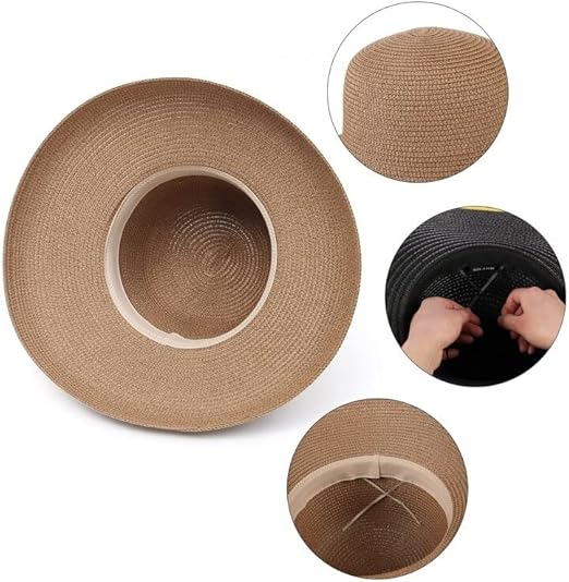Women french style bell shaped sun hat | Women's Vintage Hepburn Straw Sun Hat Bell Shaped Wide Brim Vacation Beach Sun Cap Summer Solid Color UV Protection Travel Caps