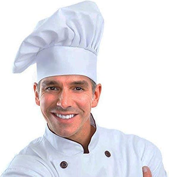 Chef hat | Chefs hat,White Chef hat,Adult Adjustable Chef hat for Men & Women Chefs,Chef hat Reusable