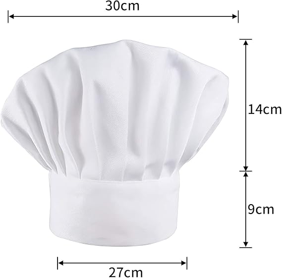 Chef hat | Chefs hat,White Chef hat,Adult Adjustable Chef hat for Men & Women Chefs,Chef hat Reusable