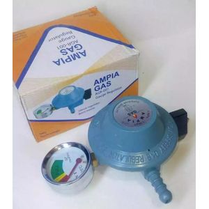 13Kg Universal Gas Regulator With Gauge-Blue | Universal meter gauge 13kg/13 kg Gas Cylinder Regulator For 2/3 Table Top Cooker burner