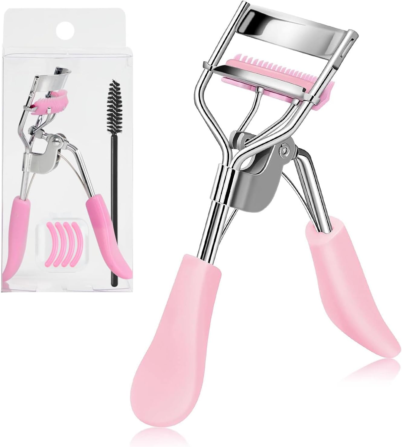 Generic Eyelash Curler Professional Practical Makeup Cosmetic Tool  with a soft Pad for Girls and Women(Pink)