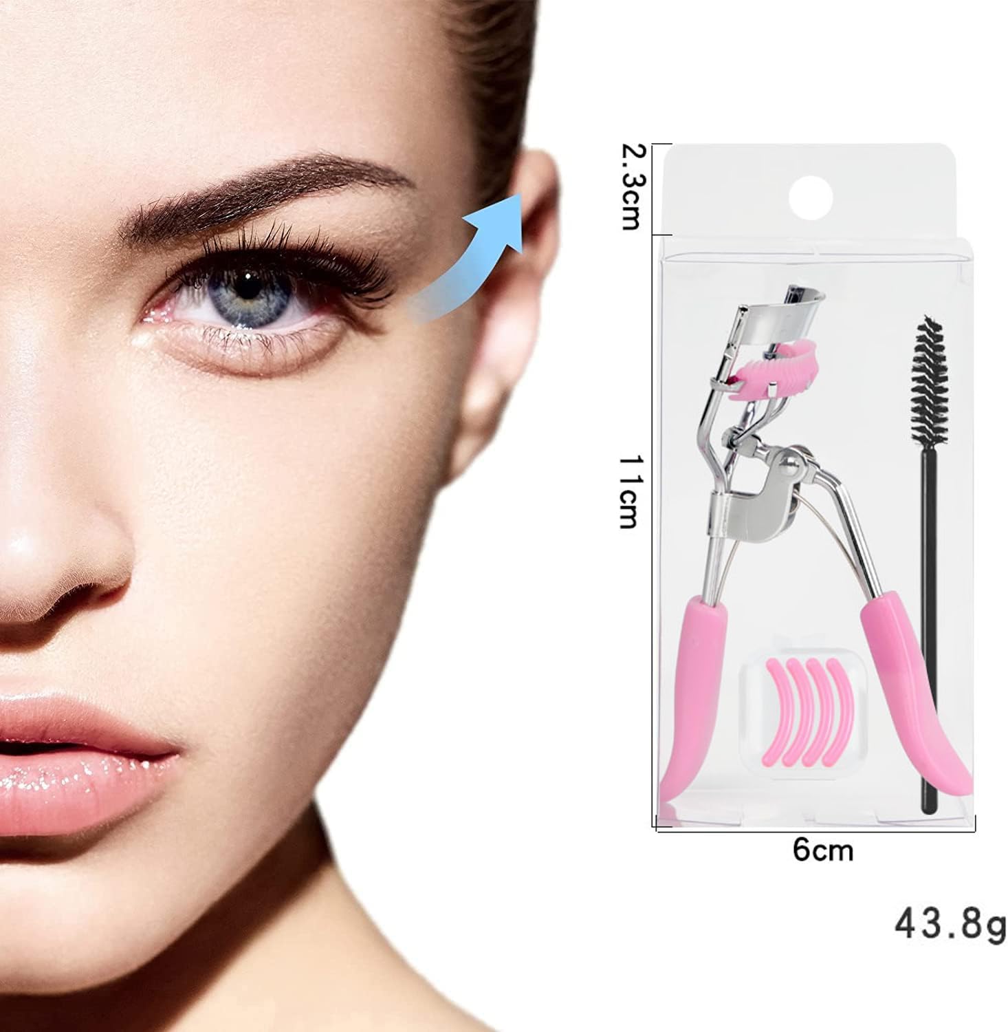 Generic Eyelash Curler Professional Practical Makeup Cosmetic Tool  with a soft Pad for Girls and Women(Pink)