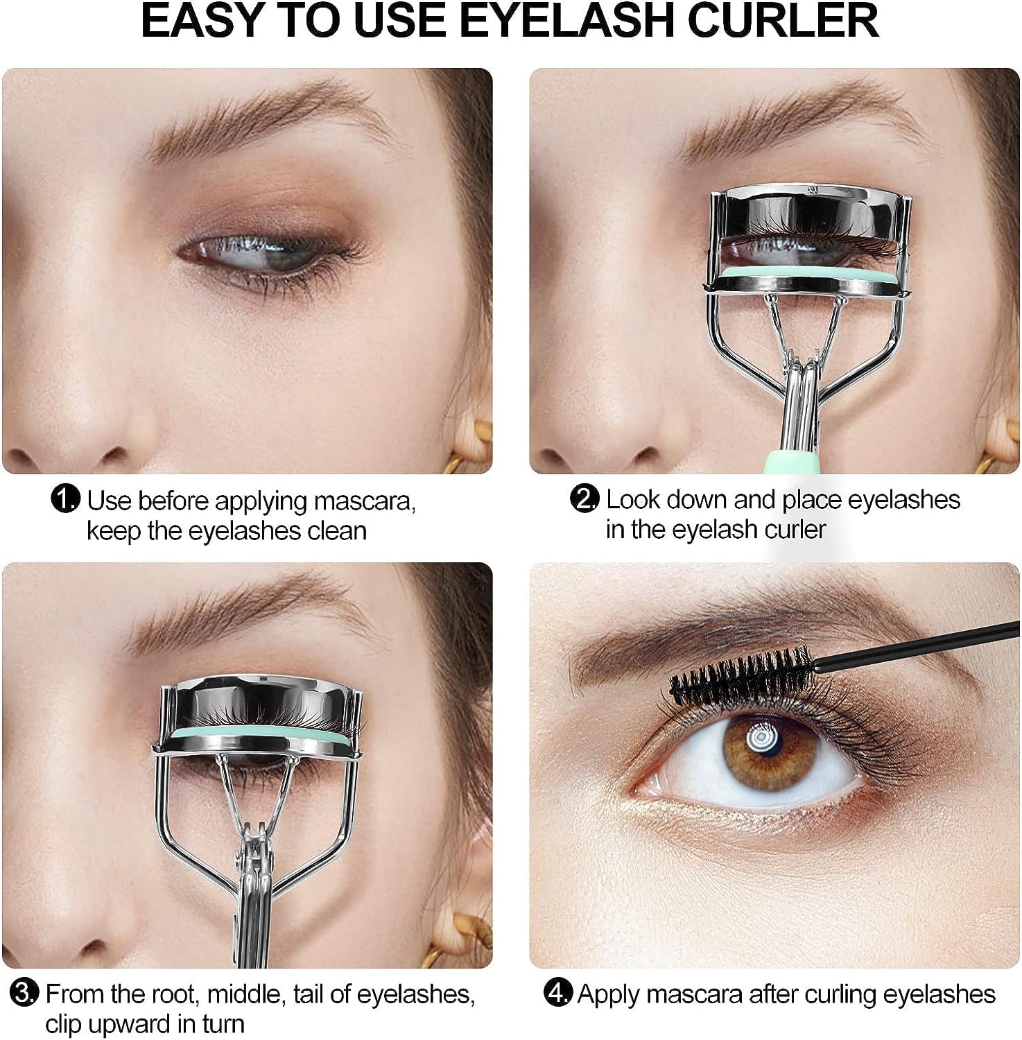 Generic Eyelash Curler Professional Practical Makeup Cosmetic Tool  with a soft Pad for Girls and Women(Pink)