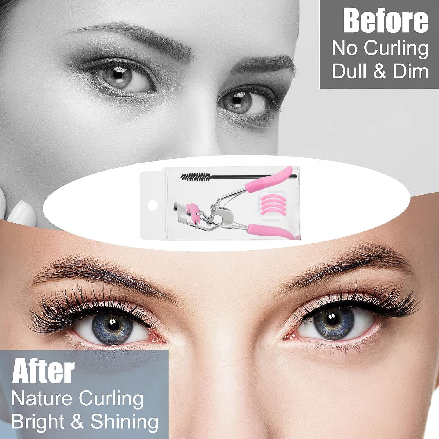 Generic Eyelash Curler Professional Practical Makeup Cosmetic Tool  with a soft Pad for Girls and Women(Pink)