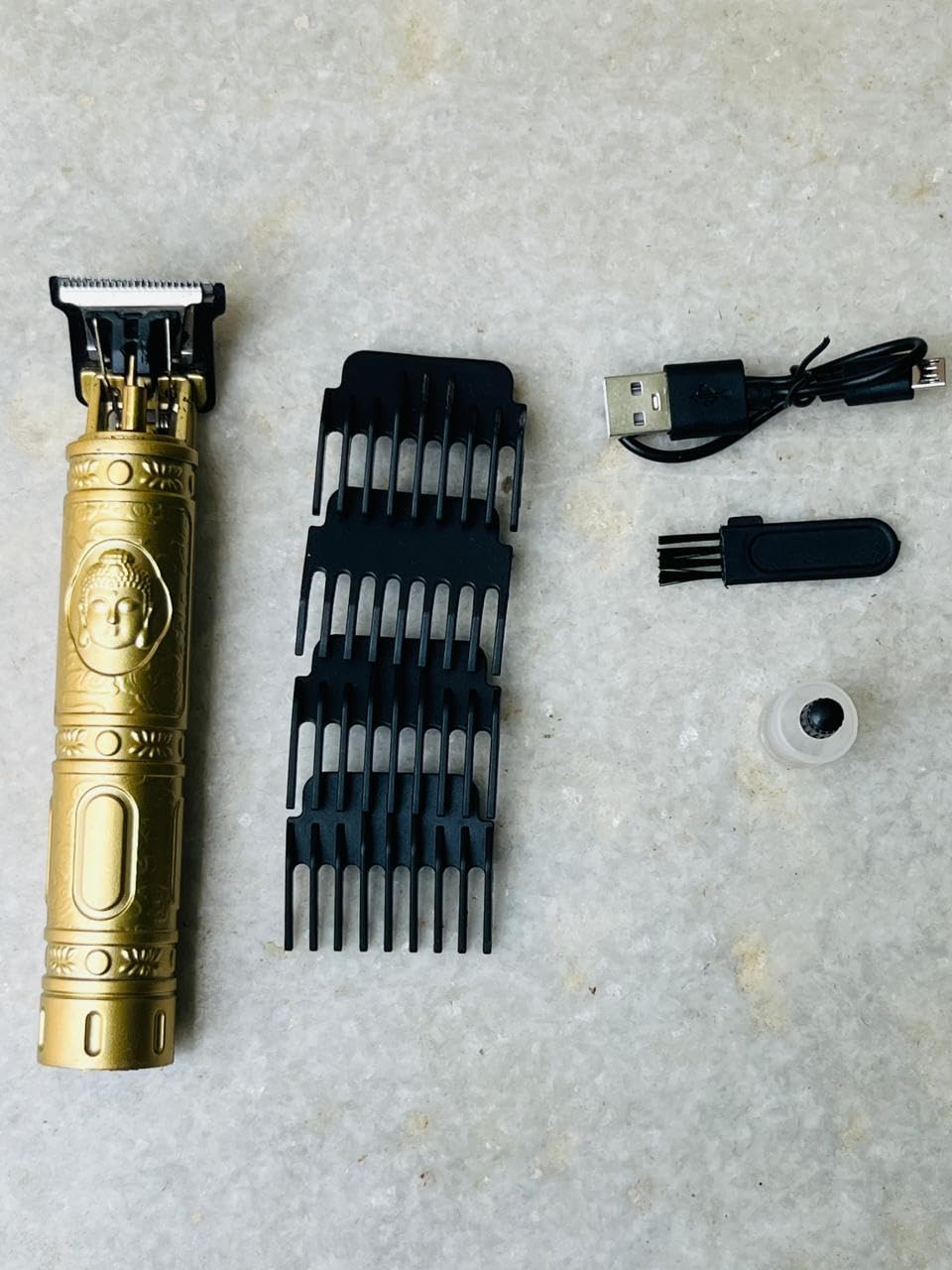 Trimmer  for Men, Professional Hair Clipper, Cordless Electric Shaver for Beard, Hair, Mustache, and Face, Zero Gapped T-Blade Clippers with 4 Size Hair Combs, Perfect Men's Grooming Kit