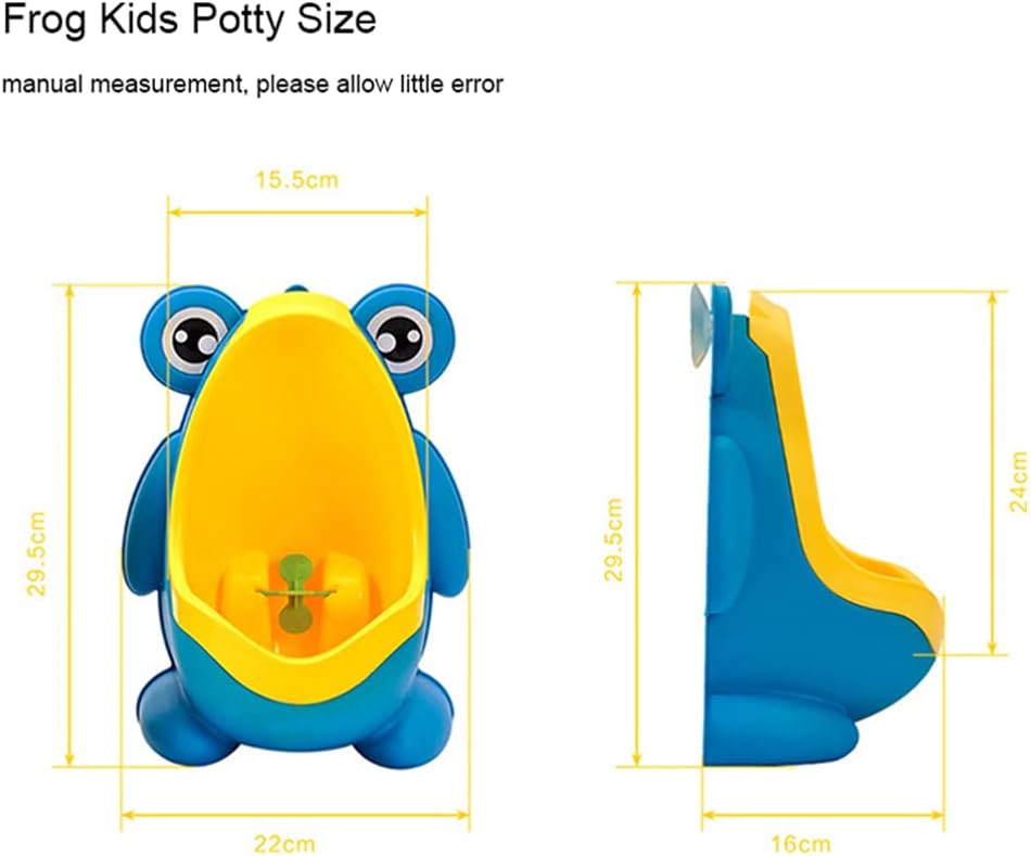 Standing Pee Toilet Potty Training Urinal Boy Children Standing Potty Toilet Frog Style Toddler Toilet Wall Mounted Bathroom Pee Trainer Blue Cartoon Animal Potty