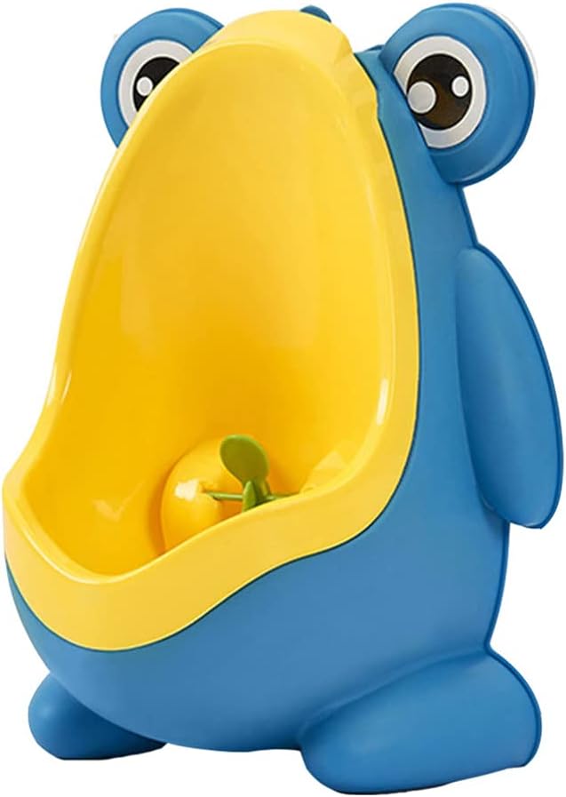 Standing Pee Toilet Potty Training Urinal Boy Children Standing Potty Toilet Frog Style Toddler Toilet Wall Mounted Bathroom Pee Trainer Blue Cartoon Animal Potty