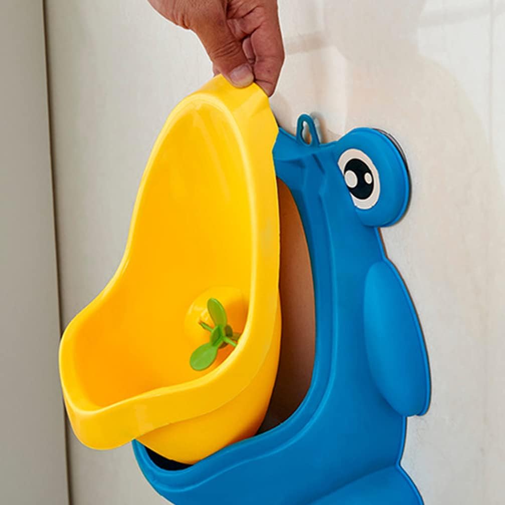 Standing Pee Toilet Potty Training Urinal Boy Children Standing Potty Toilet Frog Style Toddler Toilet Wall Mounted Bathroom Pee Trainer Blue Cartoon Animal Potty