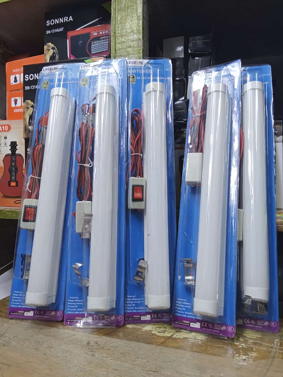 DC LED high power lamp 12V energy saving 300mm long with on/off switch
