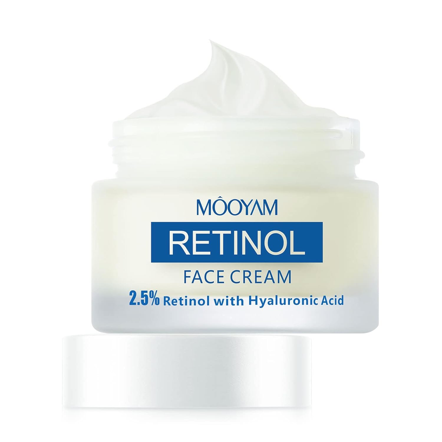 Retinol Cream for Face, Face Moisturizer for Women, Men's Facial Moisturizer with Hyaluronic Acid Vitamin C, 2.5% Retinol Moisturizer, Firming Day& Night Cream for Neck, Reduce Fine Lines
