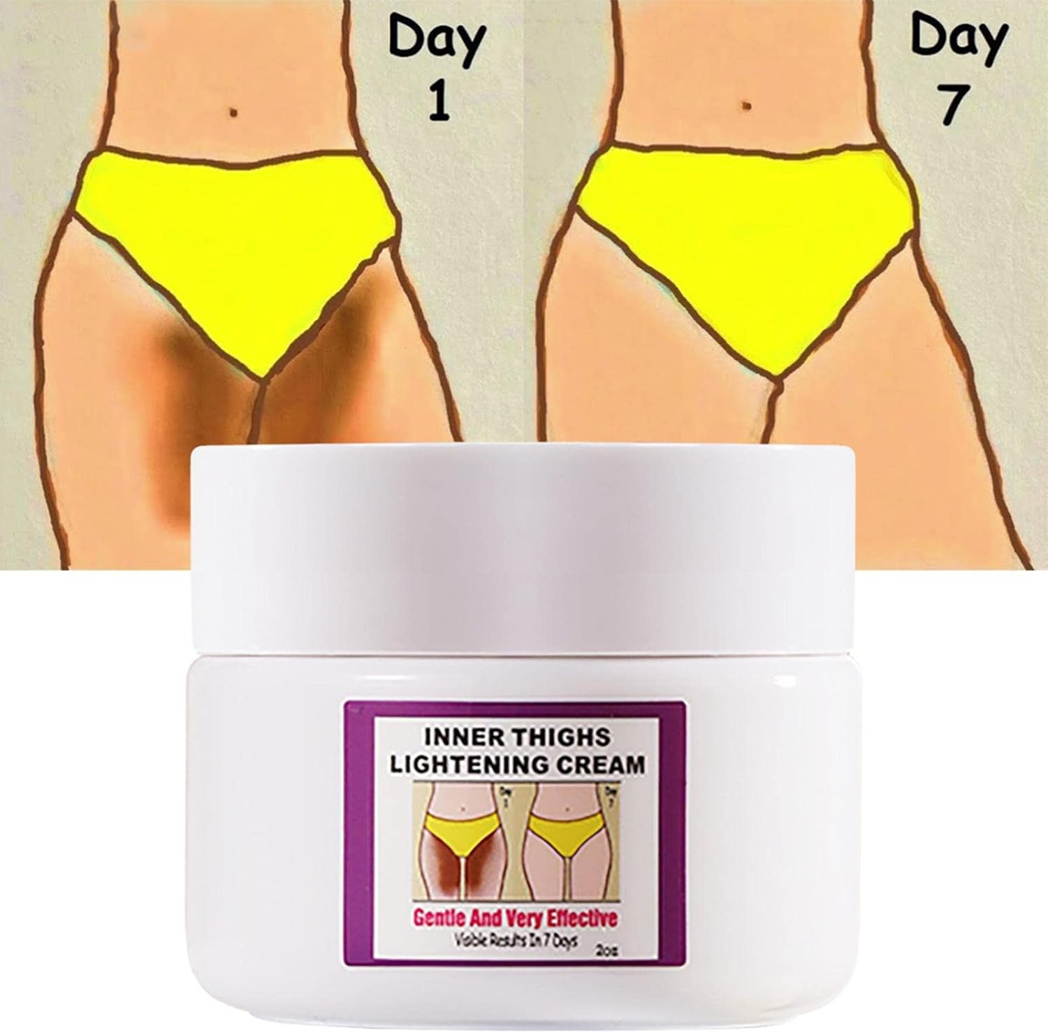 Whitening Cream for Intimate Area, Bleaching Cream for the Intimate Area for Women - 60 g Skin Bleach for Sensitive Areas in Women, Dark Inner Thighs and Intimate Area Pologmase