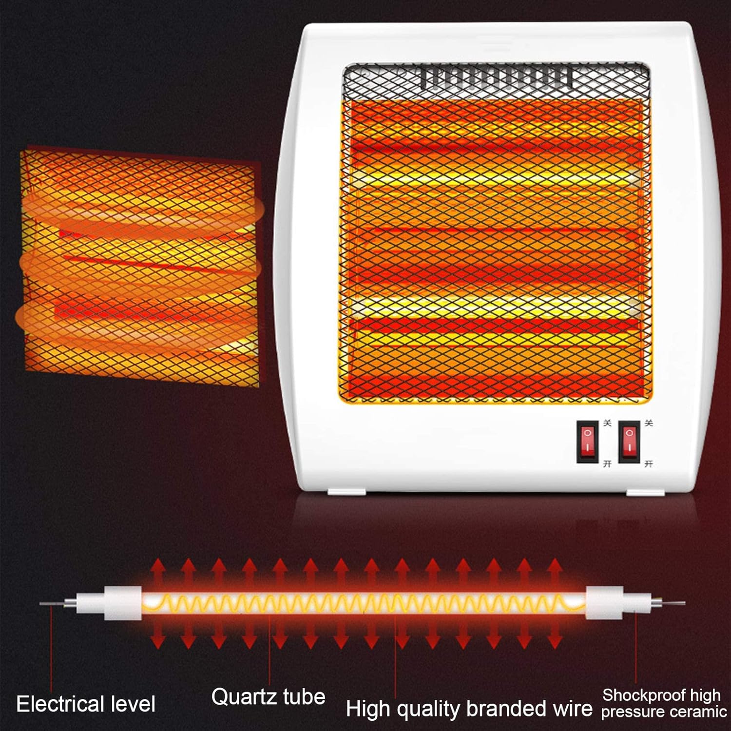 Infrared heater | Carbon Radiant Heater For Terrace | Outdoor Patio Heater For Balcony for Ice Fishing Backpacking Hiking Hunting Survival Emergency | Room heater