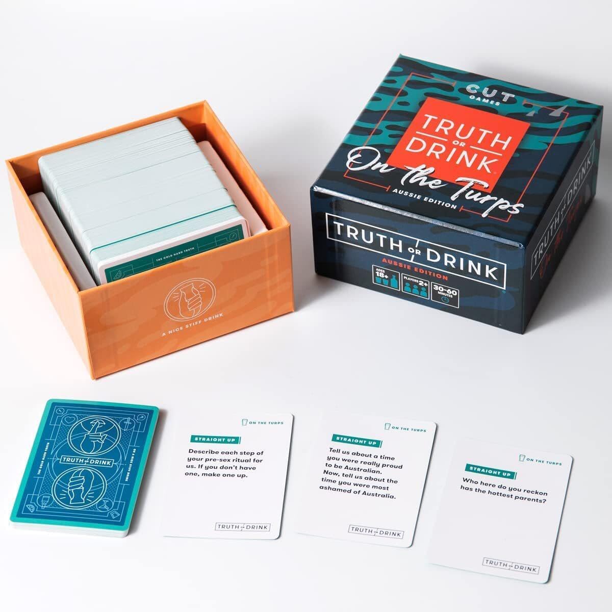 Truth or Drink Card Game The Famous Social Media Game for Parties and Game Nights, Unraveling Secrets with Cheerful Personal Questions White