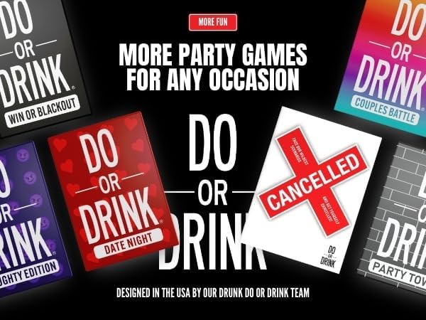 Do or Drink Drinking Card Games for Adults - Fun Adult Games for Game Night & Parties - 21st Birthday Gift & Bachelorette Party Games with350 Cards & 175 Challenges That Will Get You Drinking