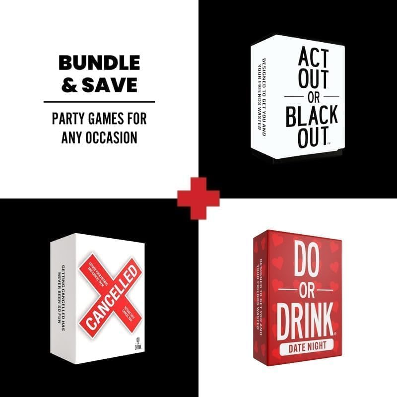 Do or Drink Drinking Card Games for Adults - Fun Adult Games for Game Night & Parties - 21st Birthday Gift & Bachelorette Party Games with350 Cards & 175 Challenges That Will Get You Drinking