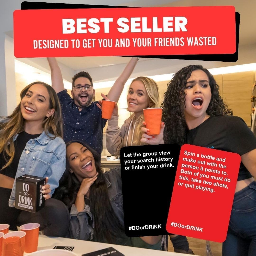 Do or Drink Drinking Card Games for Adults - Fun Adult Games for Game Night & Parties - 21st Birthday Gift & Bachelorette Party Games with350 Cards & 175 Challenges That Will Get You Drinking
