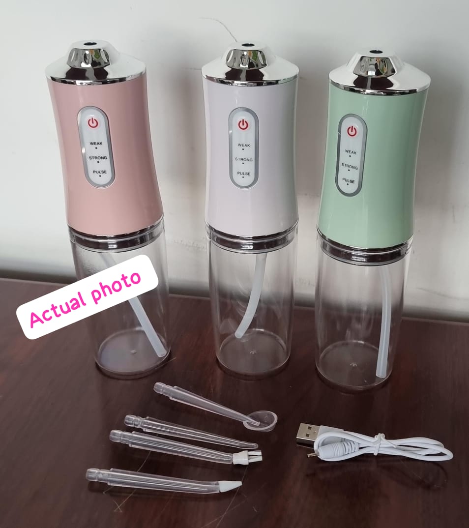 Water Flosser Cordless, Dental Oral Irrigator - 220ml Portable and Rechargeable IPX7 Waterproof 3 Modes Water Flosser with Cleanable Water Tank for Home and Travel, Braces & Bridges Care