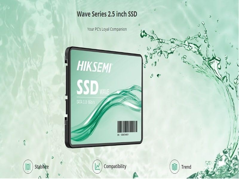 Hikvision HIKSEMI - SSD Storage/SATA 6-2.5''/Wave (s) , HIKSEMI 3D NAND 2.5-inch SATA III SSD Internal Solid State Drive Up to 530MB/s speed