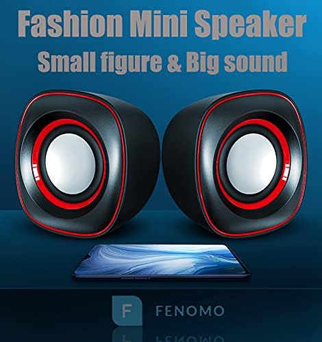 Computer Speakers, PC Speakers, Computer Speakers for Desktop 2.0 USB-Powered Mini Computer Speaker with Subwoofer, USB Speakers for Pcs and Laptops, Speakers for PC