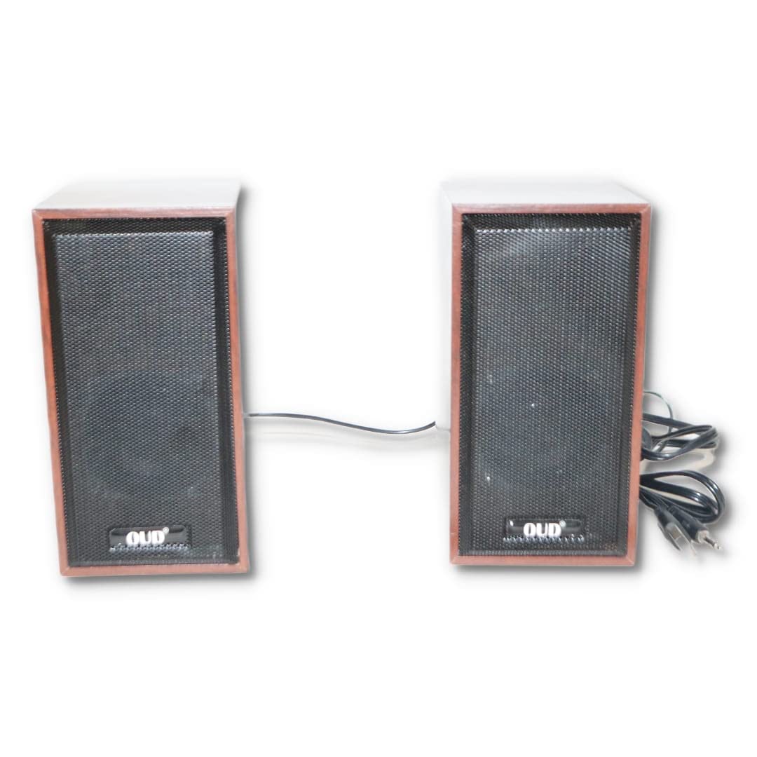 Wooden theme 2pcs Computer Speakers,  2 PC Speakers,  Rectangular Computer Speakers for Desktop 2.0 USB-Powered Mini Computer Speaker with Subwoofer, USB Speakers for Pcs and Laptops, Speakers for PC