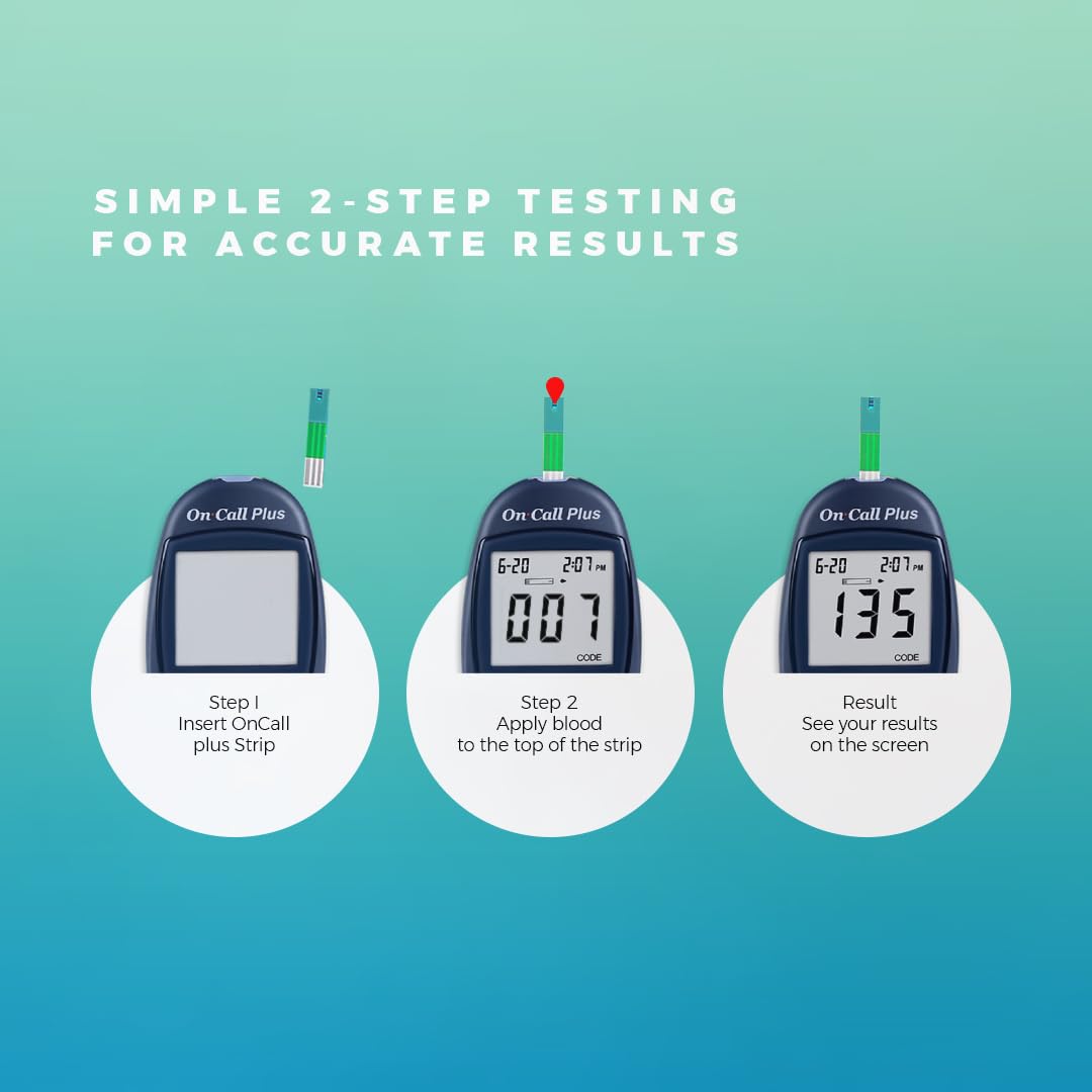 On Call Blood Glucose Test Kit – Accurate Sugar Level Monitoring with Glucometer