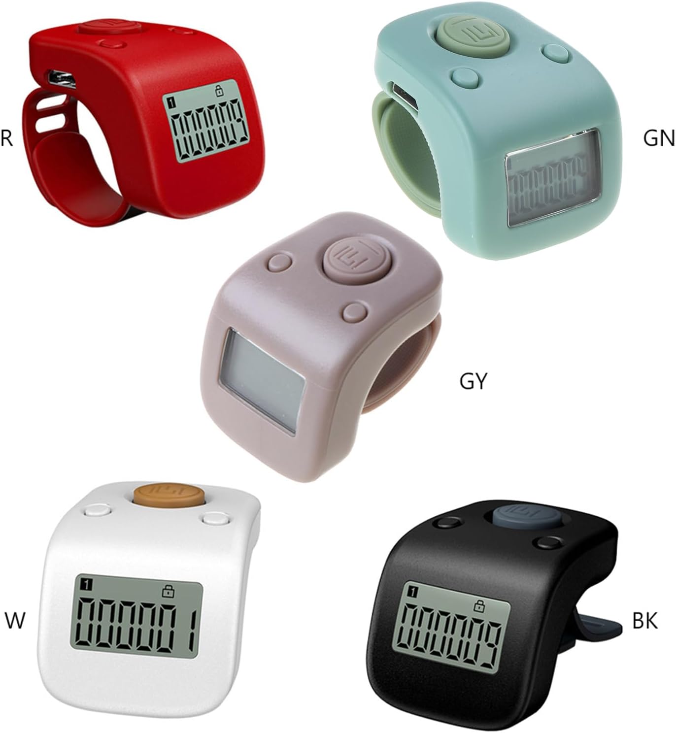 Digital LCD Counter Rechargeable Counter 6 Channel Counting 6 Digit Beads Prayer Counter