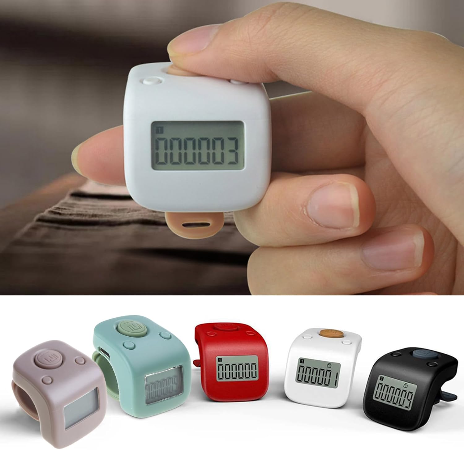 Digital LCD Counter Rechargeable Counter 6 Channel Counting 6 Digit Beads Prayer Counter