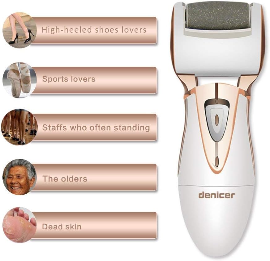 Electronic Pedicure Foot File Professional Rechargeable Callus Remover Machine Corn Removal Foot Care Tool to Remove Dry, Hard Skin